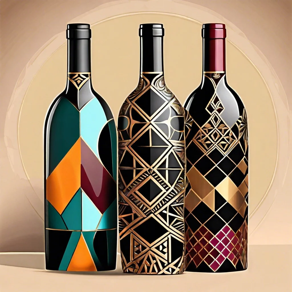 stenciled geometric shapes