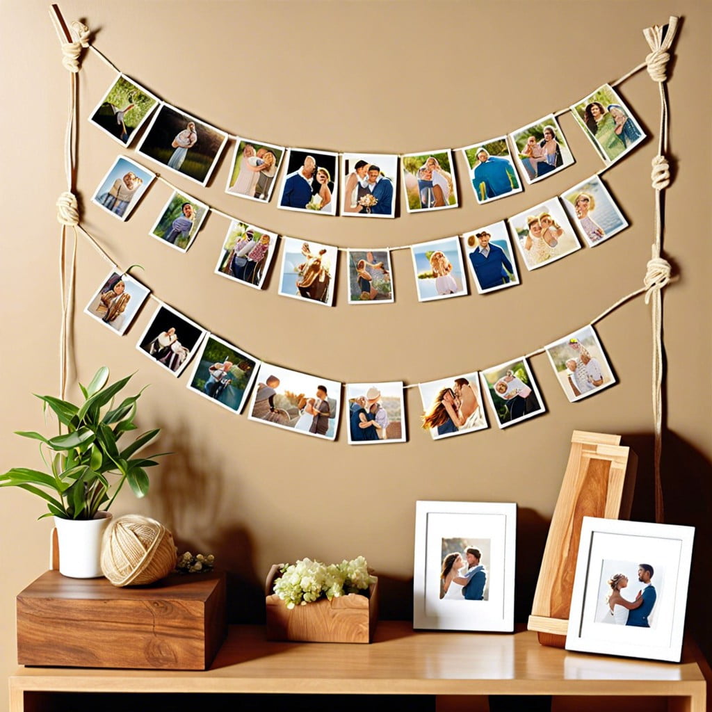string photo display showcasing memorable moments