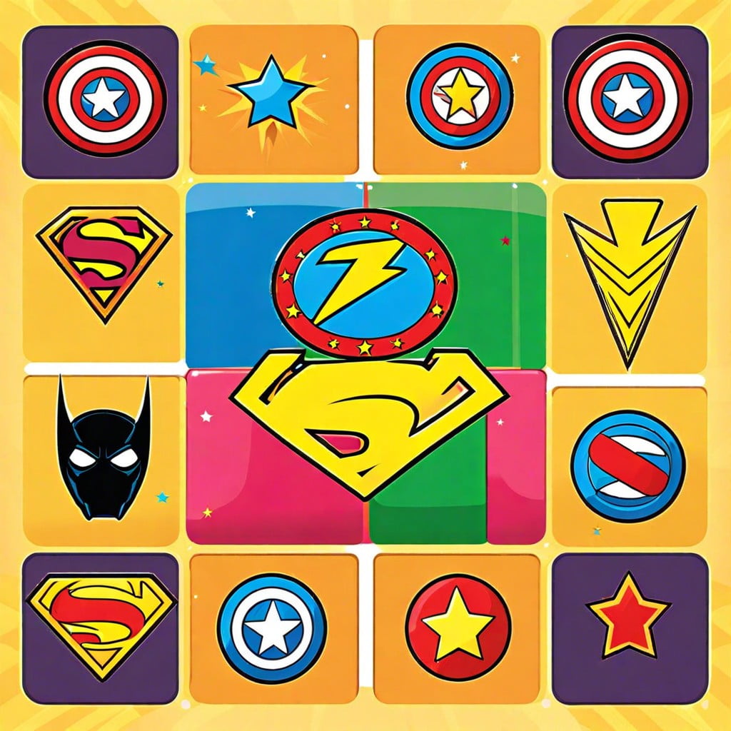 superhero bingo game