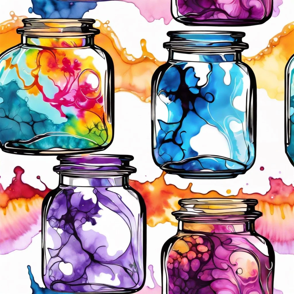 tie dye effect using alcohol inks