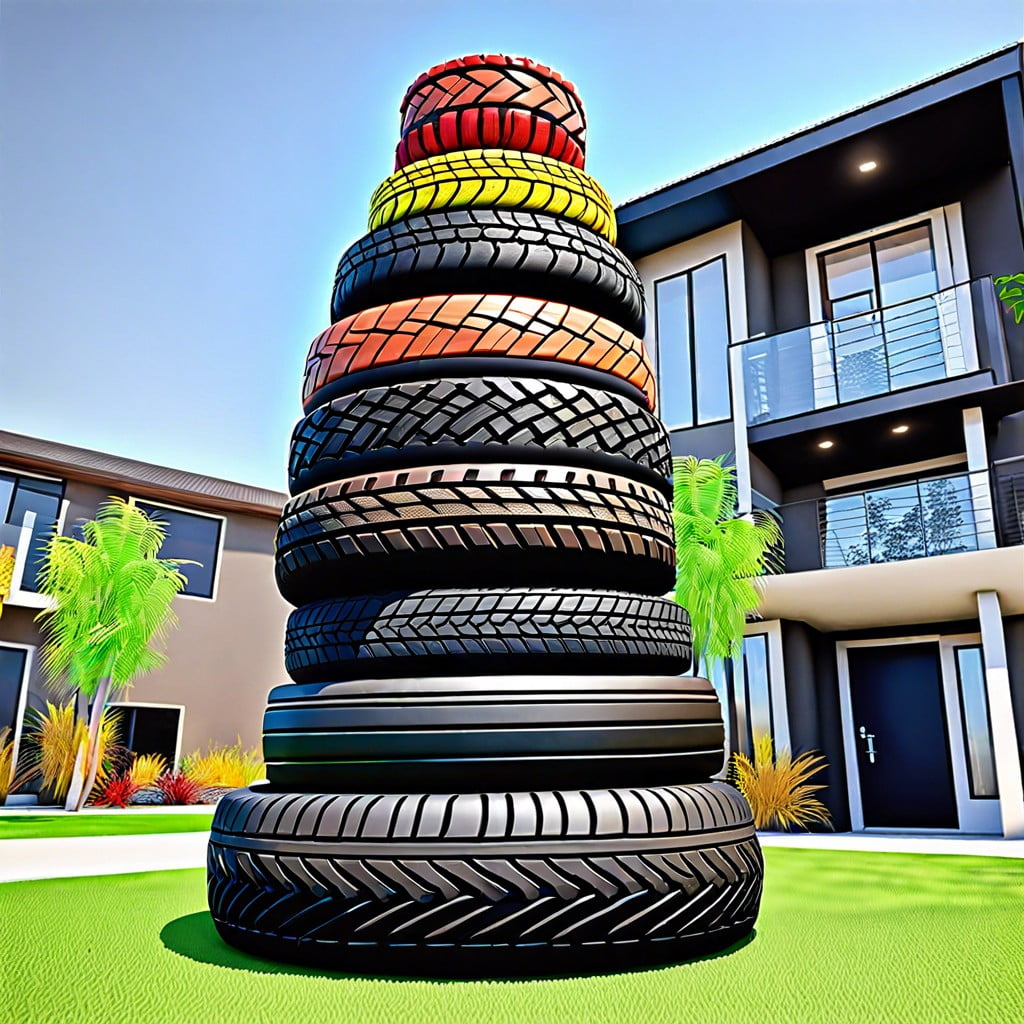 tire sculpture stack