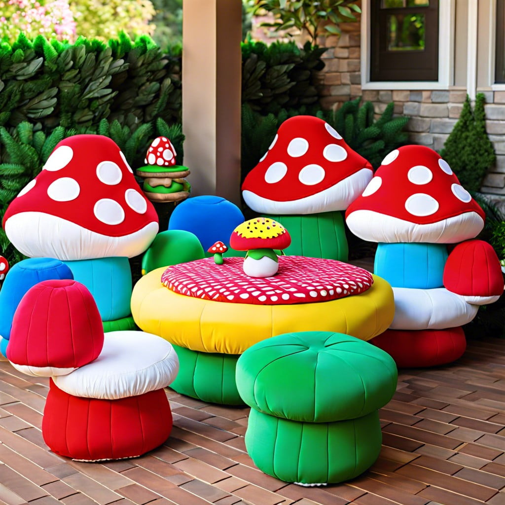 toadstool seat cushions for sitting areas