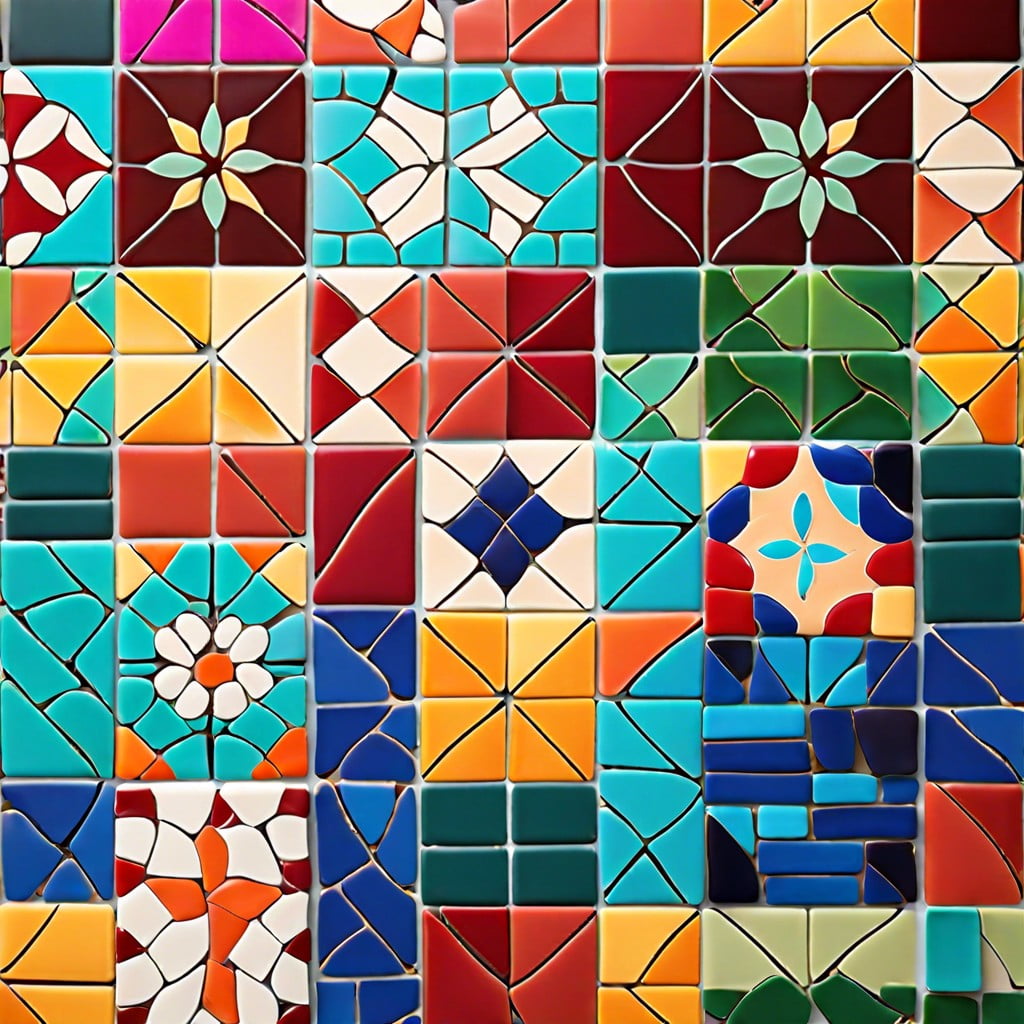 vibrant mosaic tiles
