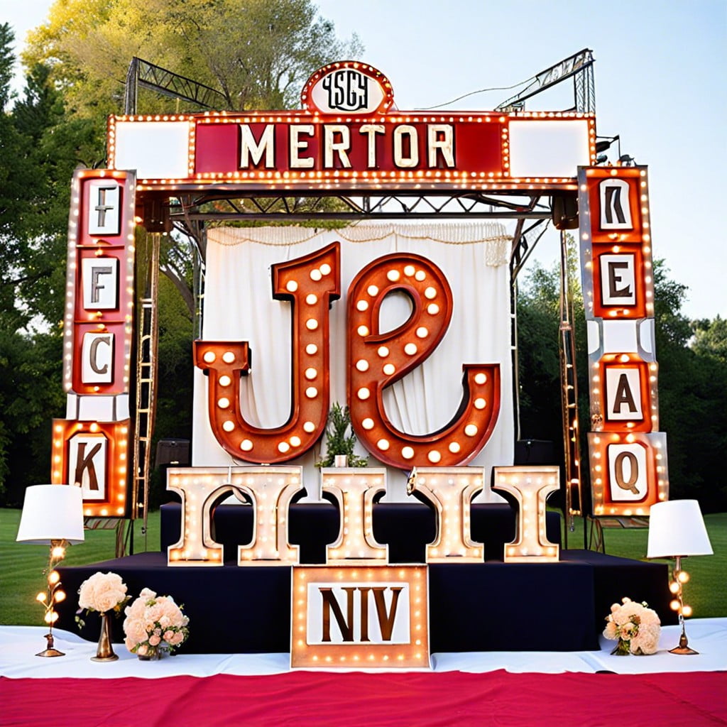 vintage marquee letters