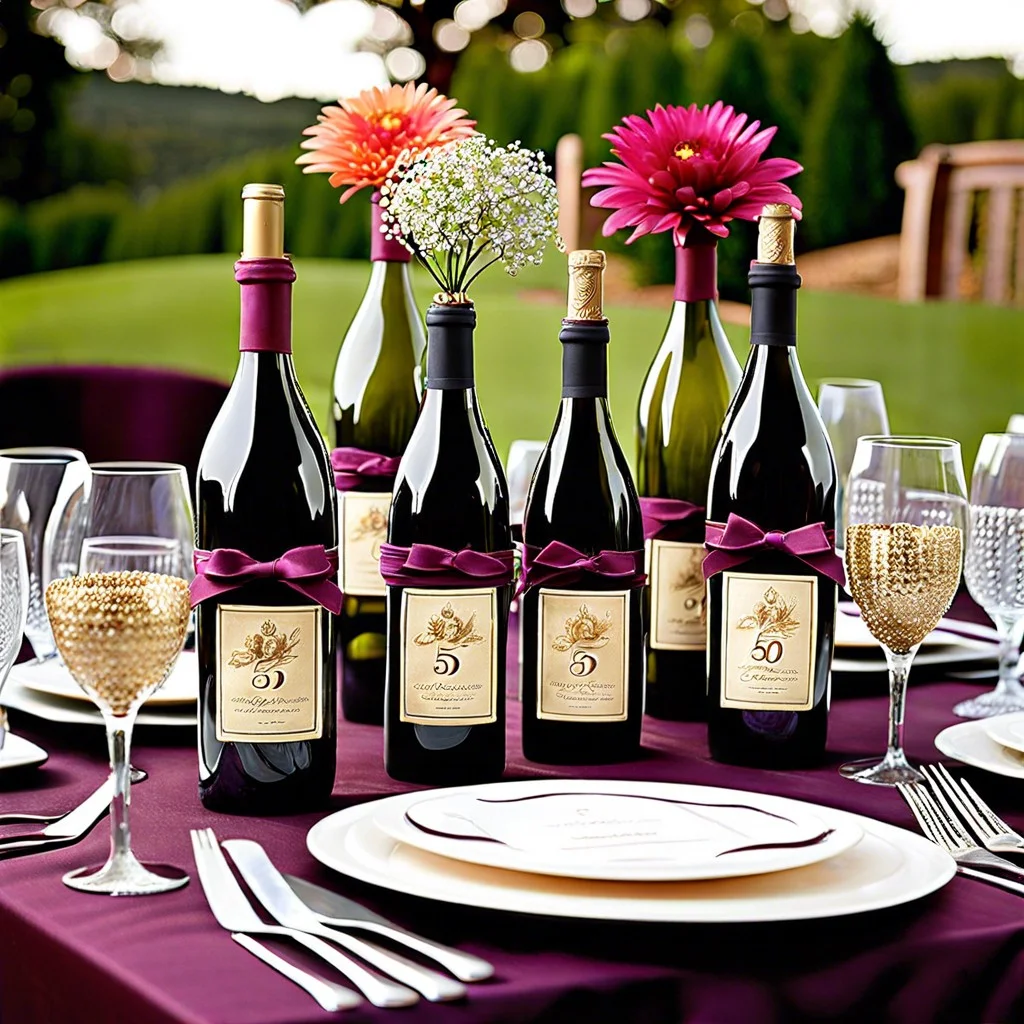 vintage wine bottle centerpieces