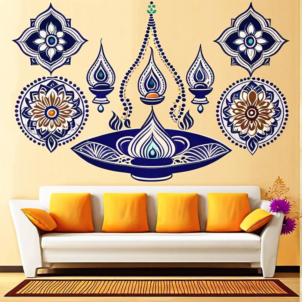 wall decals of traditional motifs