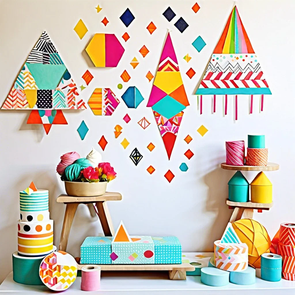 washi tape wall art