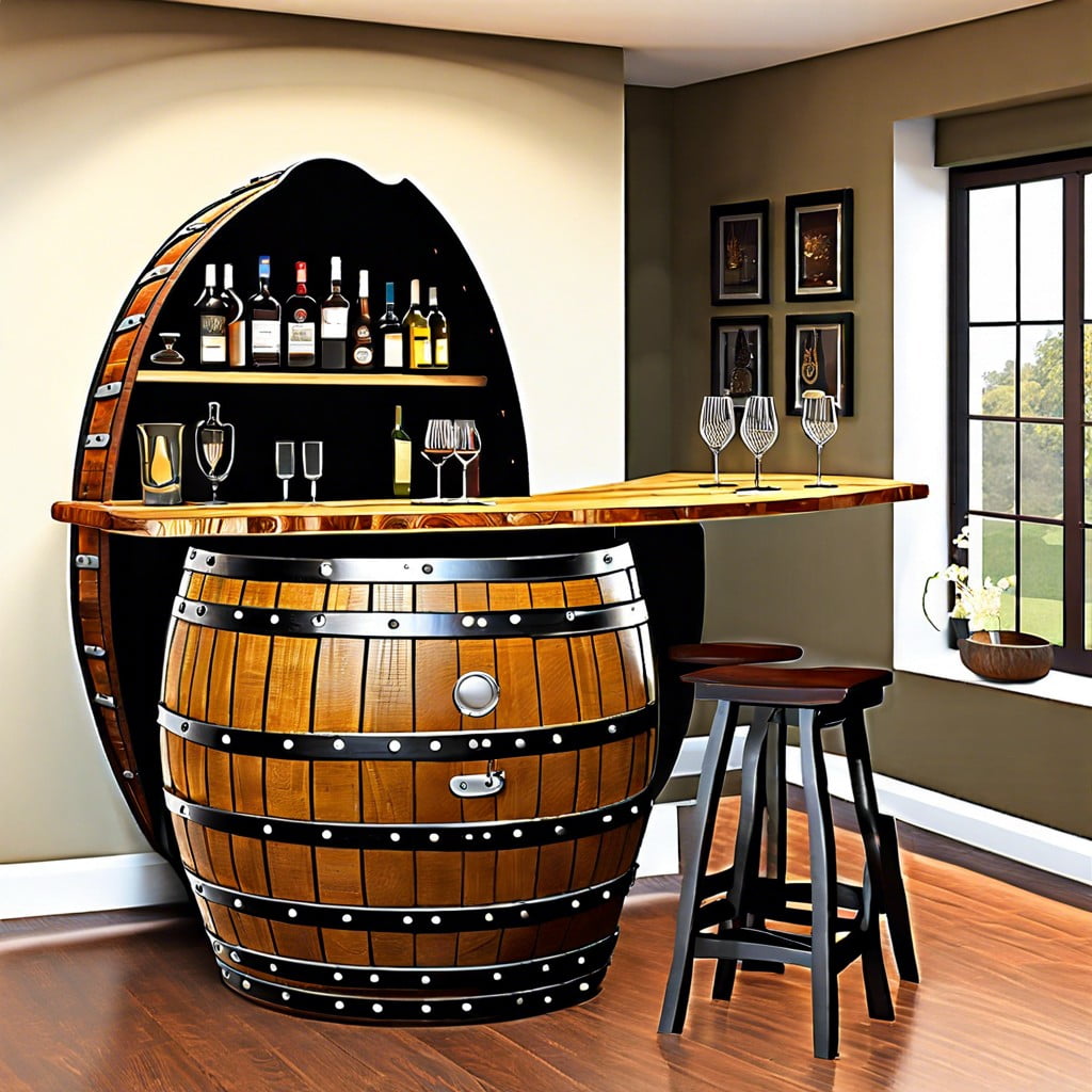 wine barrel bar