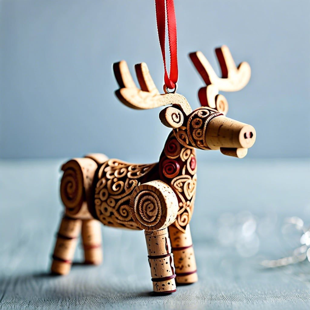 wine cork reindeers