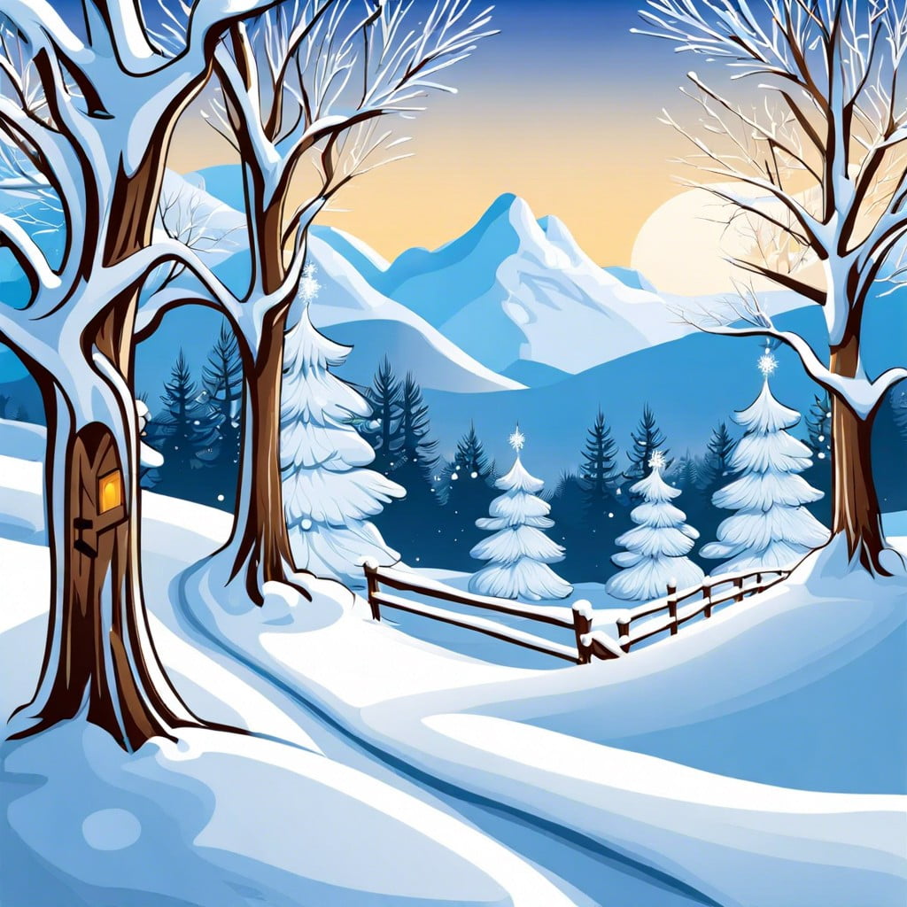 winter wonderland scene