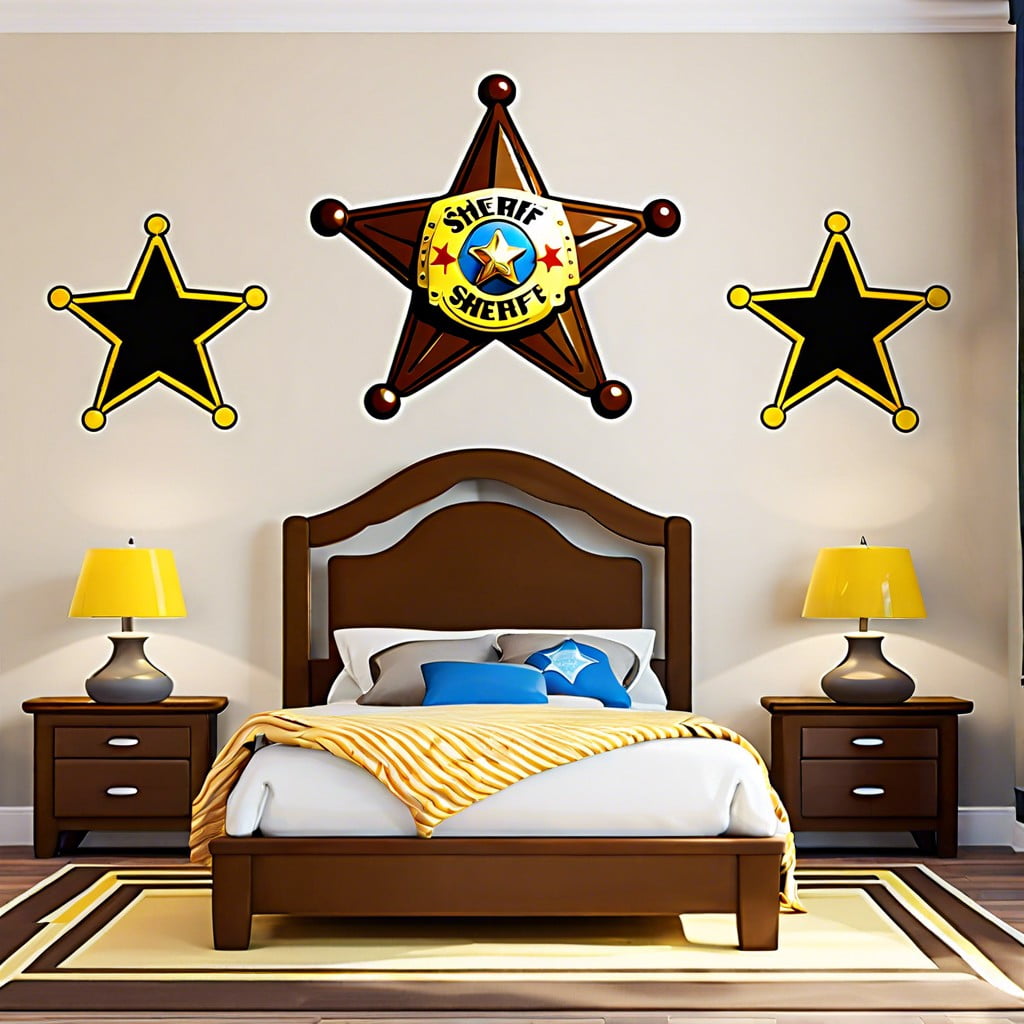 woodys sheriff badge wall decals