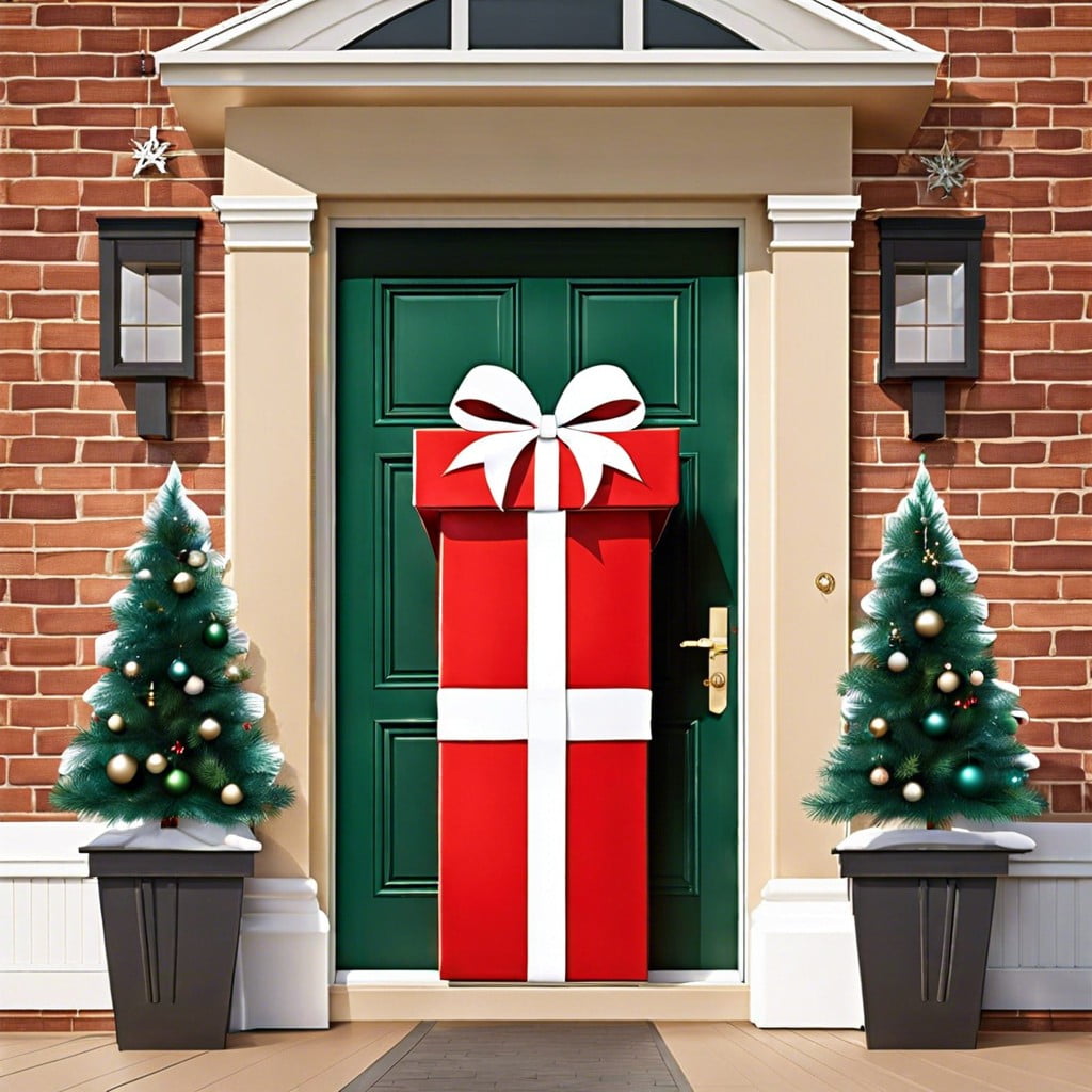 wrapped gift door