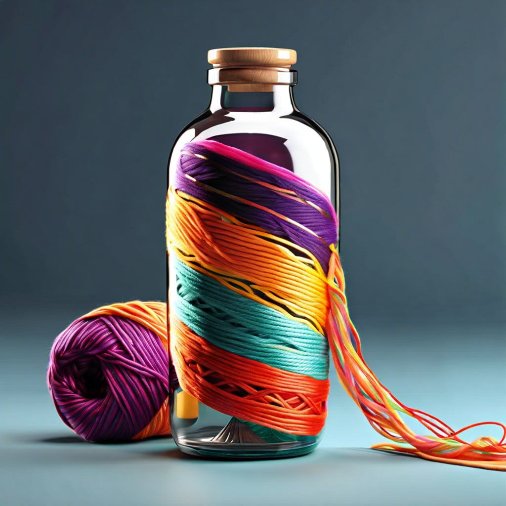 wrapped yarn bottles