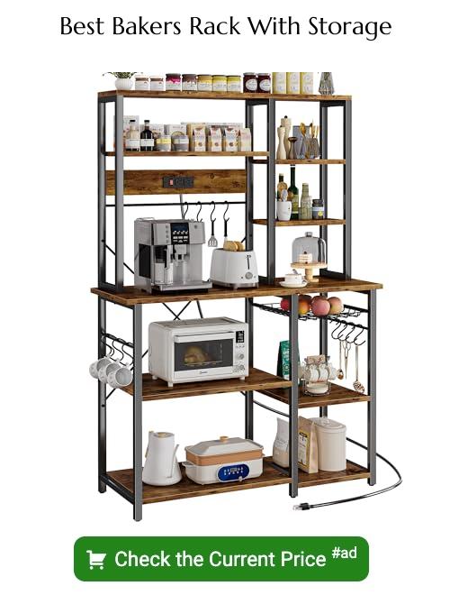 Bakers Rack with Storage