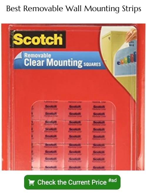 Removable wall mounting strips
