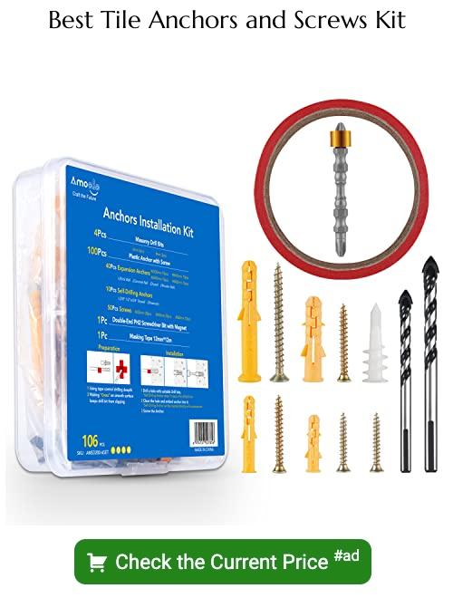 Tile anchors and screws kit