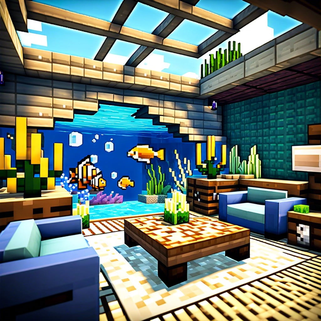 aquatic themed living room