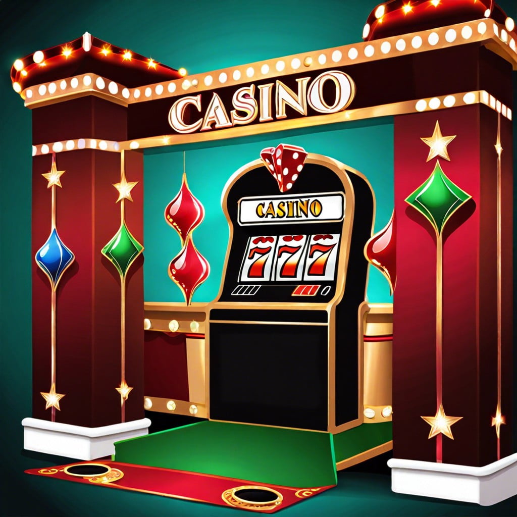 casino themed photo booth
