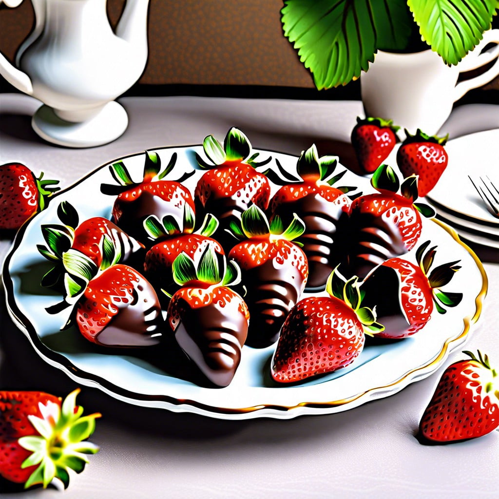 chocolate filled strawberries