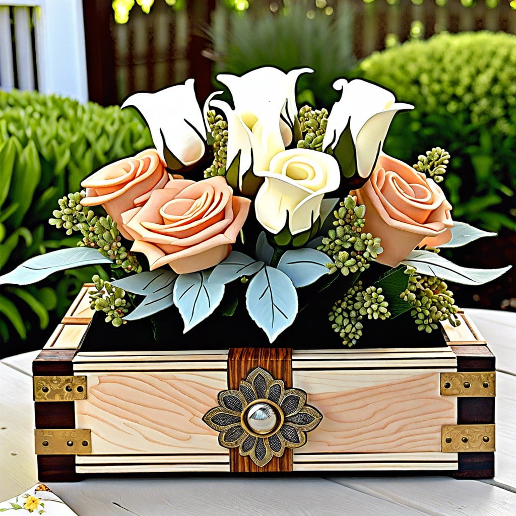 cigar box flower arrangements