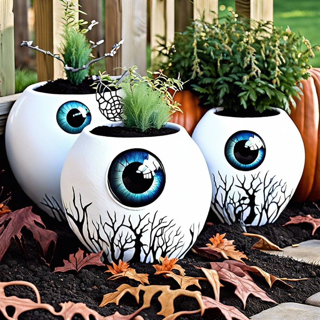 creepy eyeball planters
