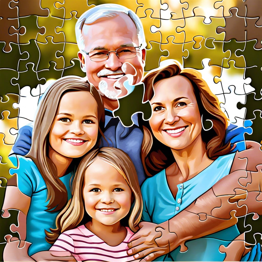 custom puzzles featuring family portrait
