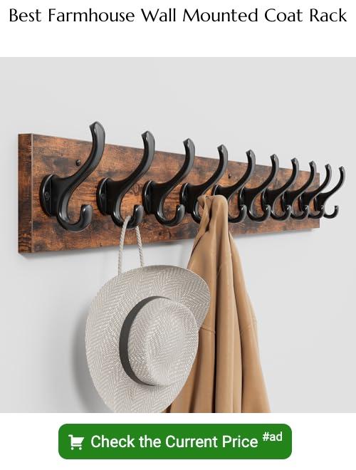 farmhouse wall mounted coat rack