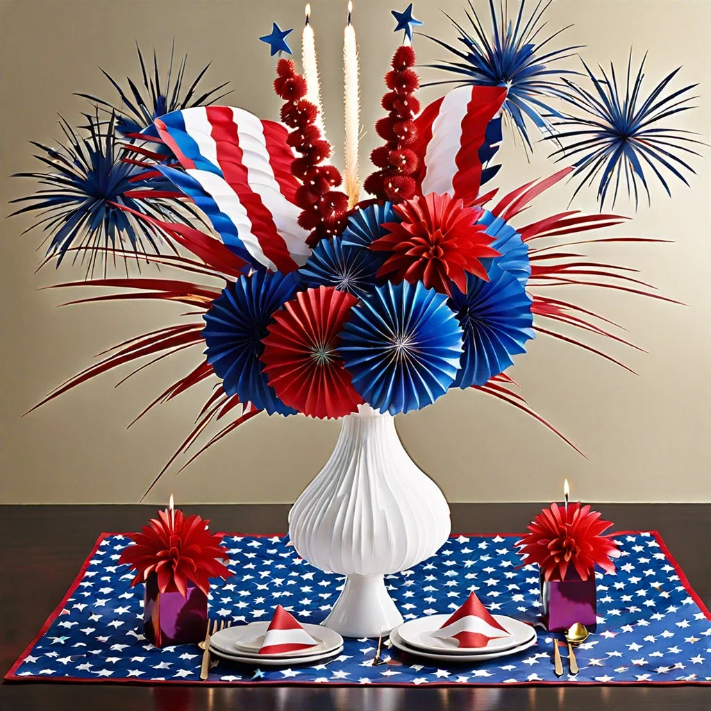 firework inspired centerpieces