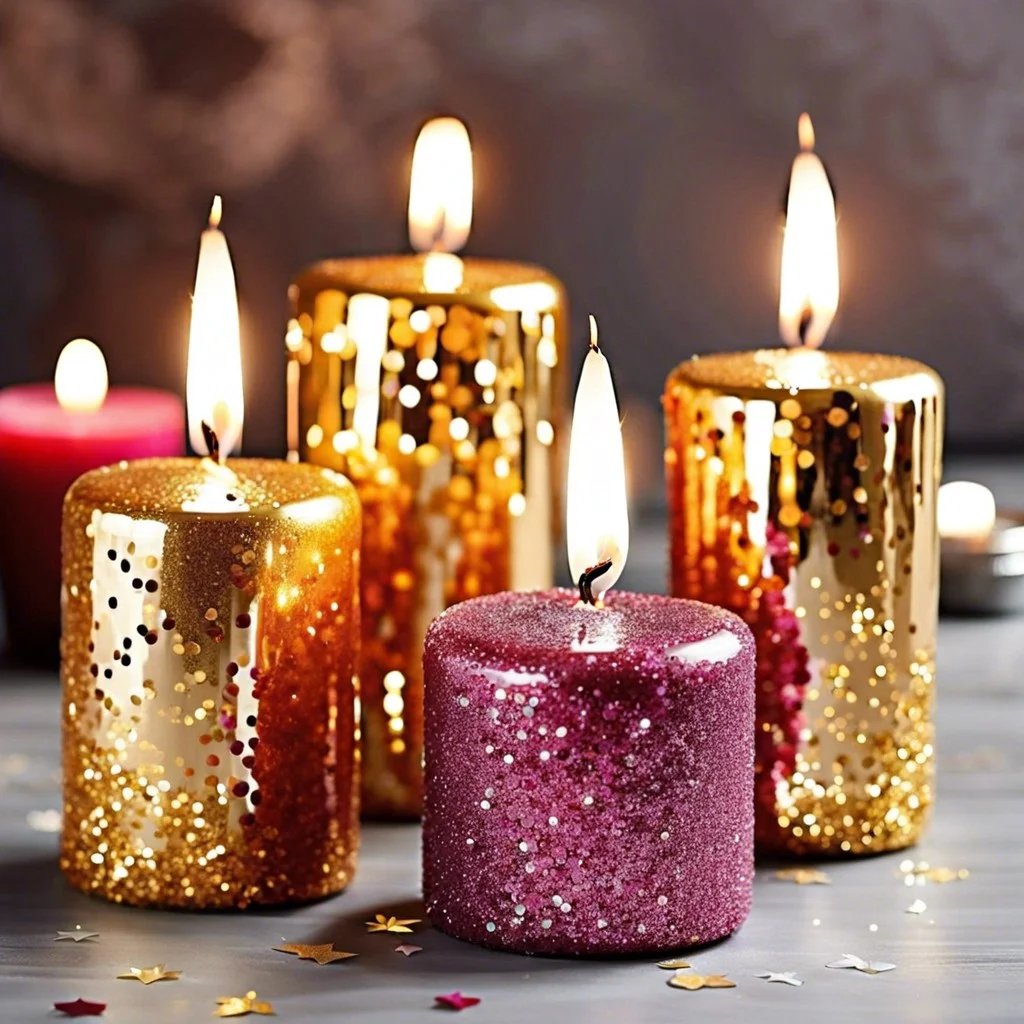 glitter candles