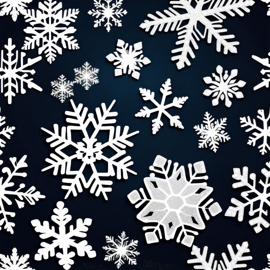 glittery snowflakes