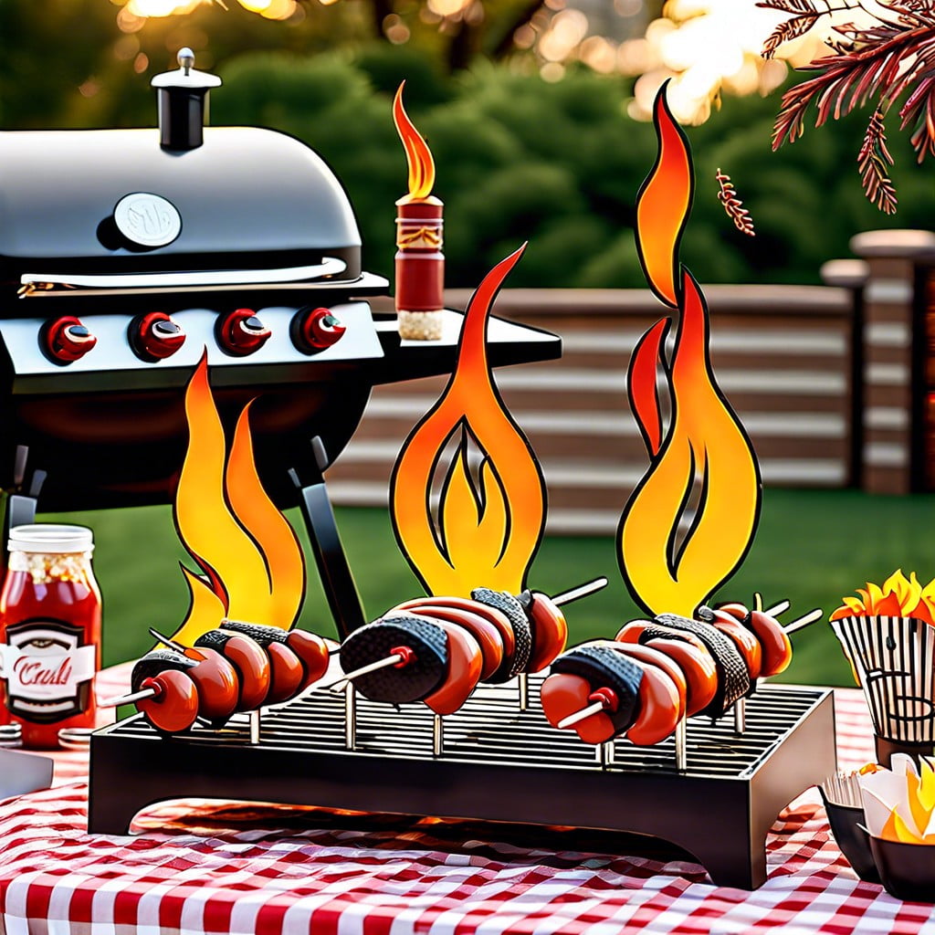 grill themed centerpieces