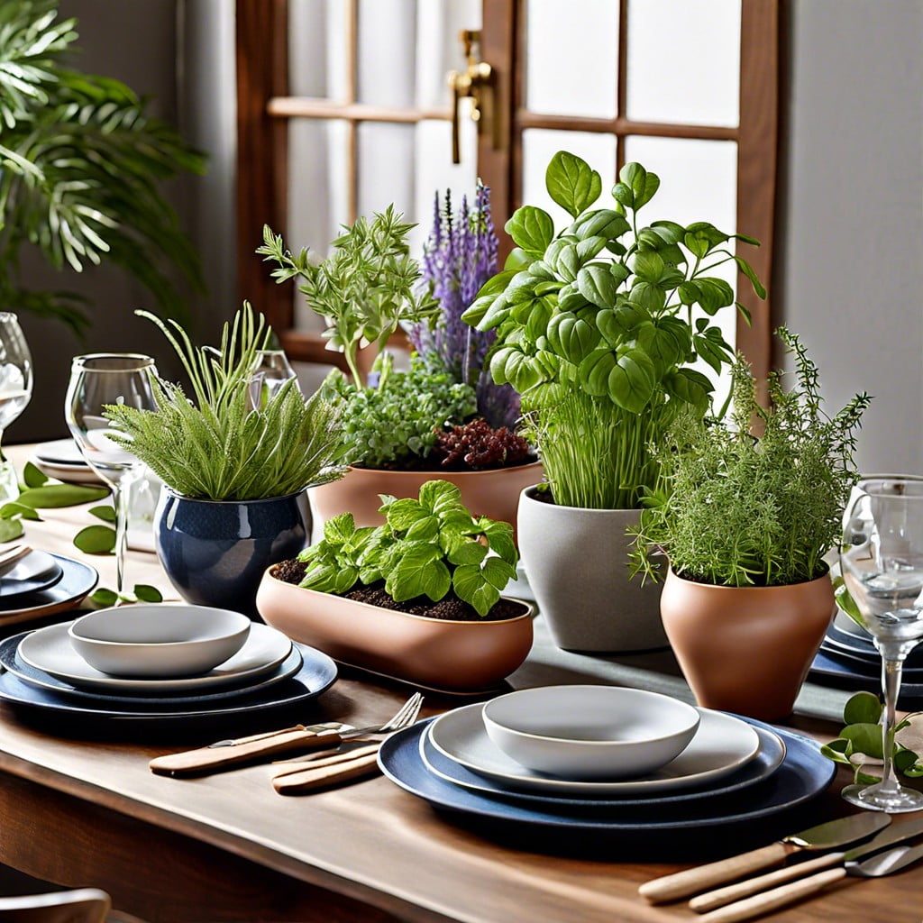 herb potted plants