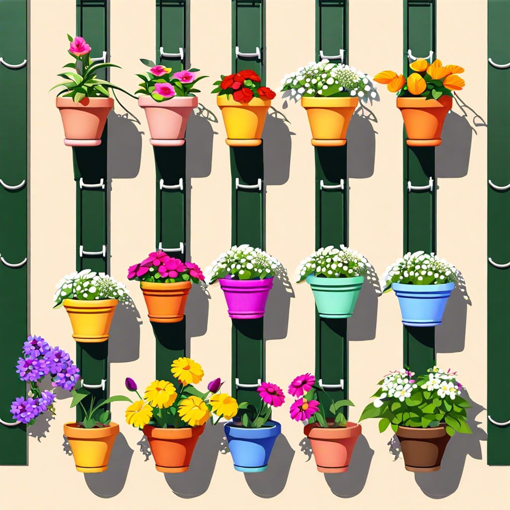 lattice with flower pot holders