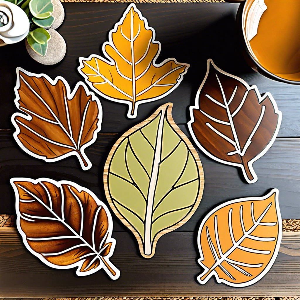 leaf coasters