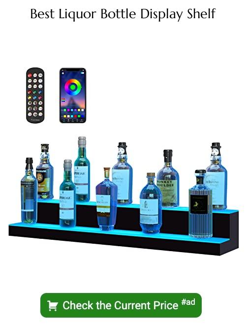 liquor bottle display shelf