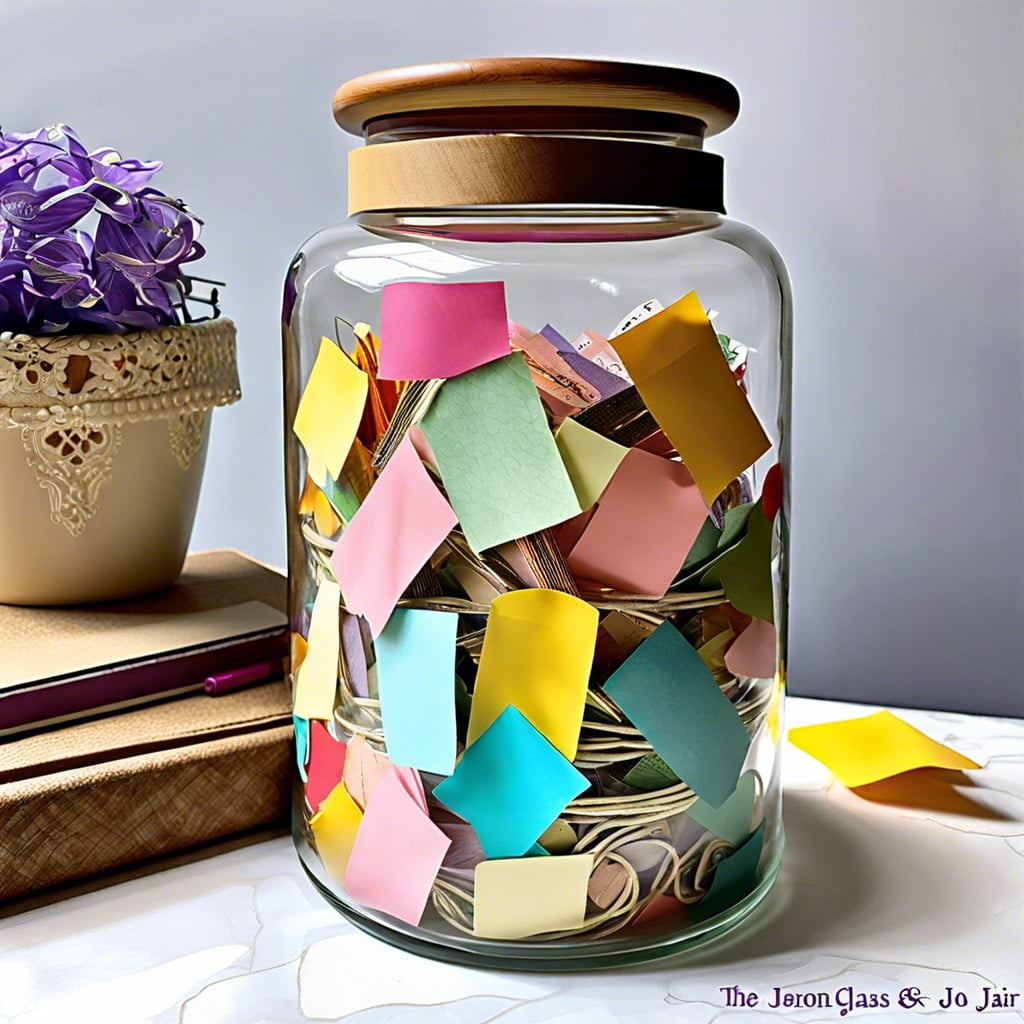 memory jar filled with written memories