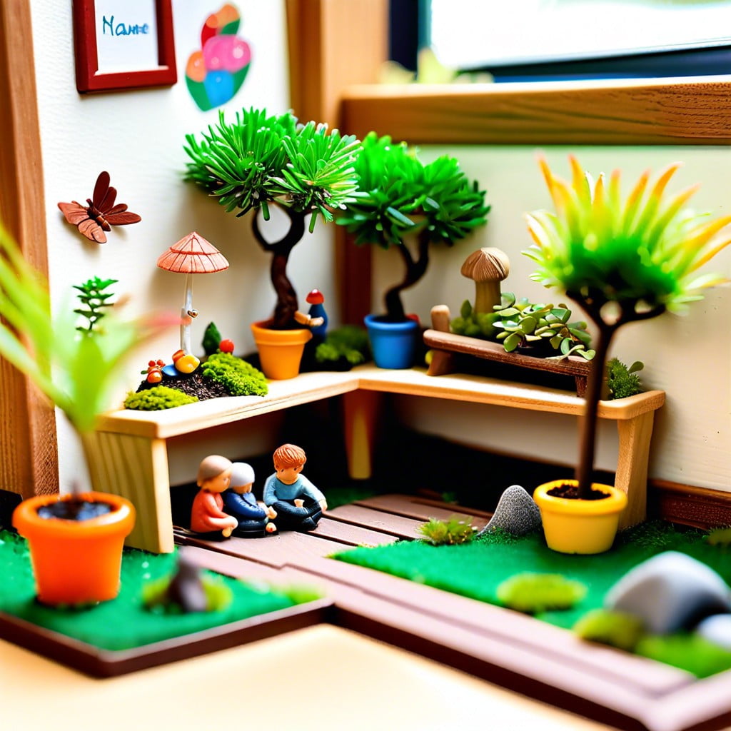 miniature garden corner