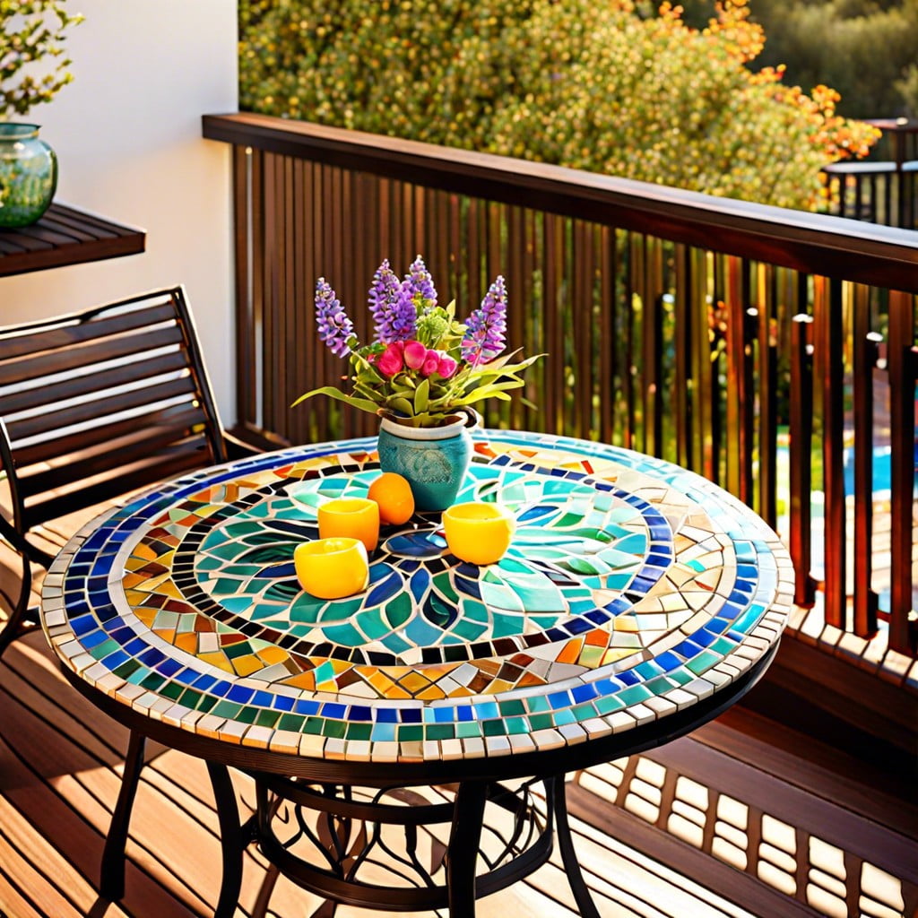 mosaic tiled table