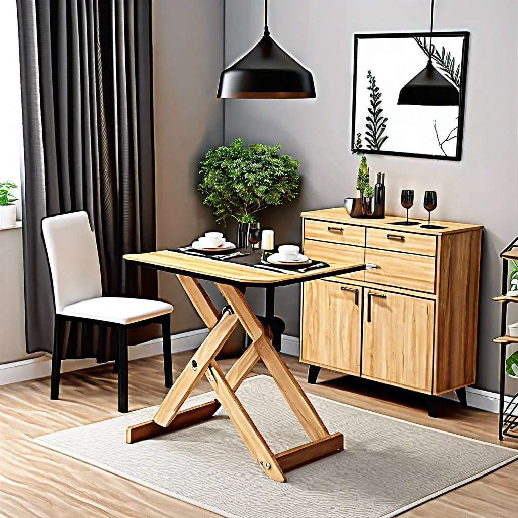 opt for a foldable dining table