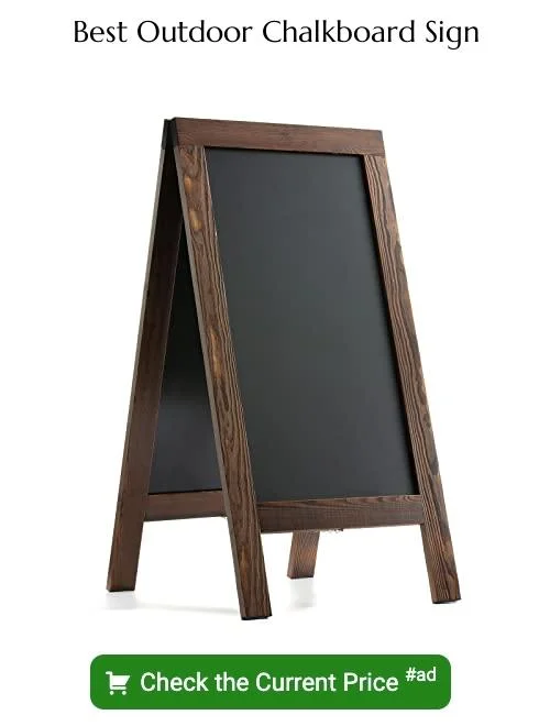 outdoor chalkboard sign