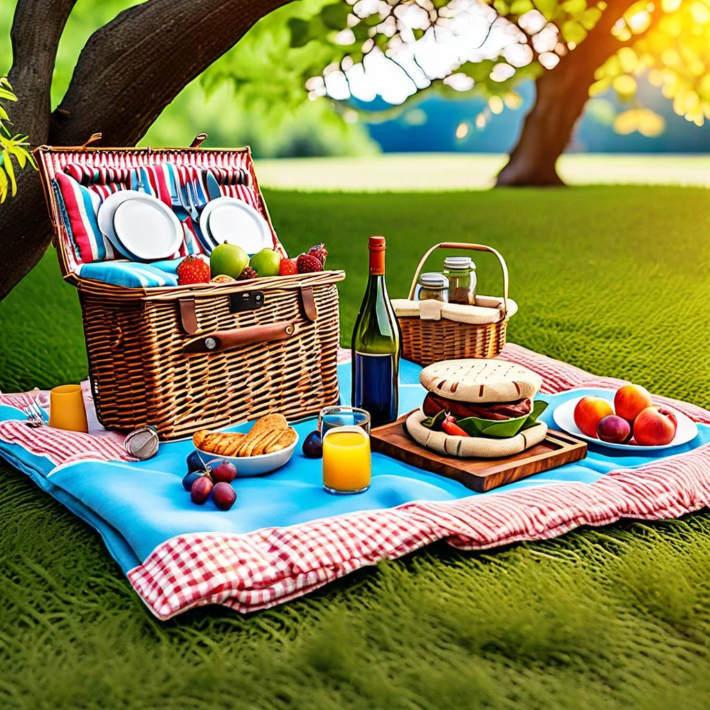 outdoor picnic setup
