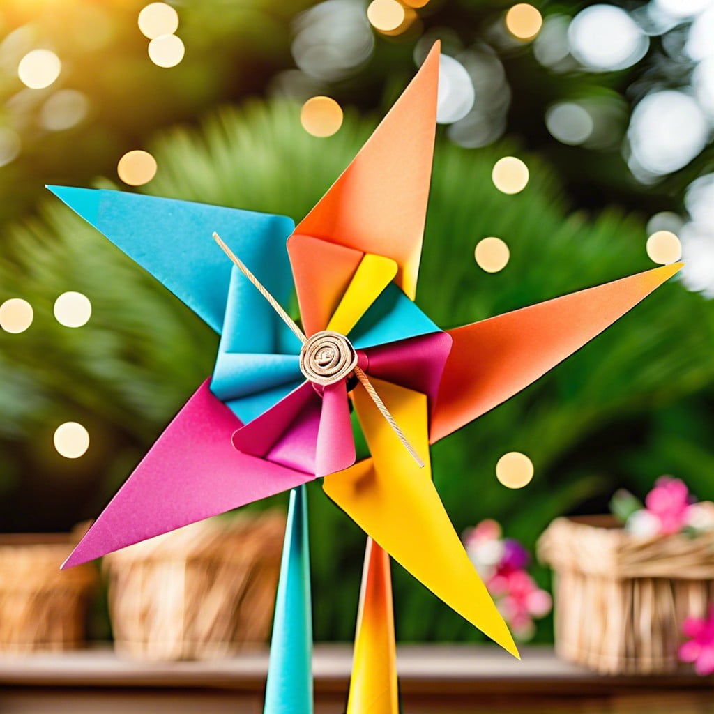 paper windmills for outdoor spaces