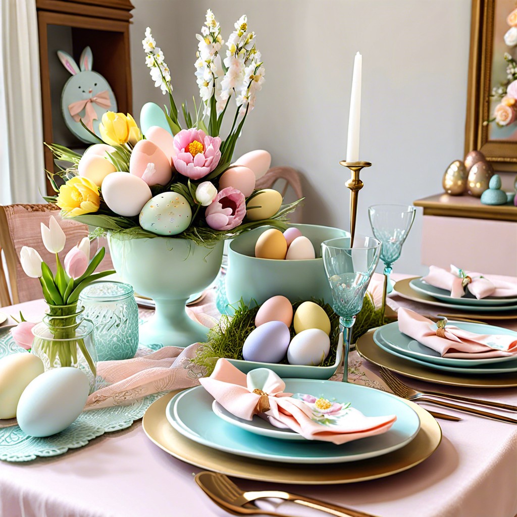 pastel colored tablecloths