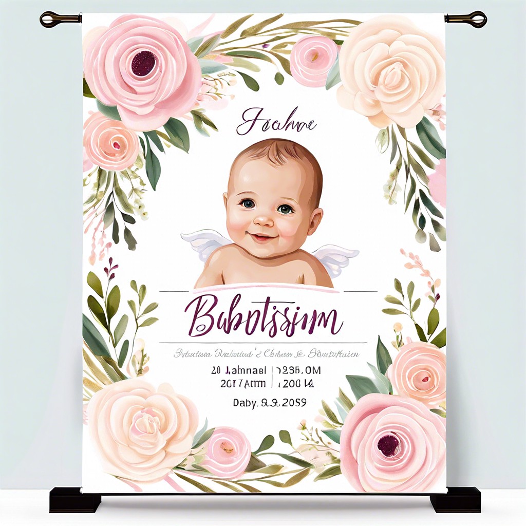 personalized baptism banner