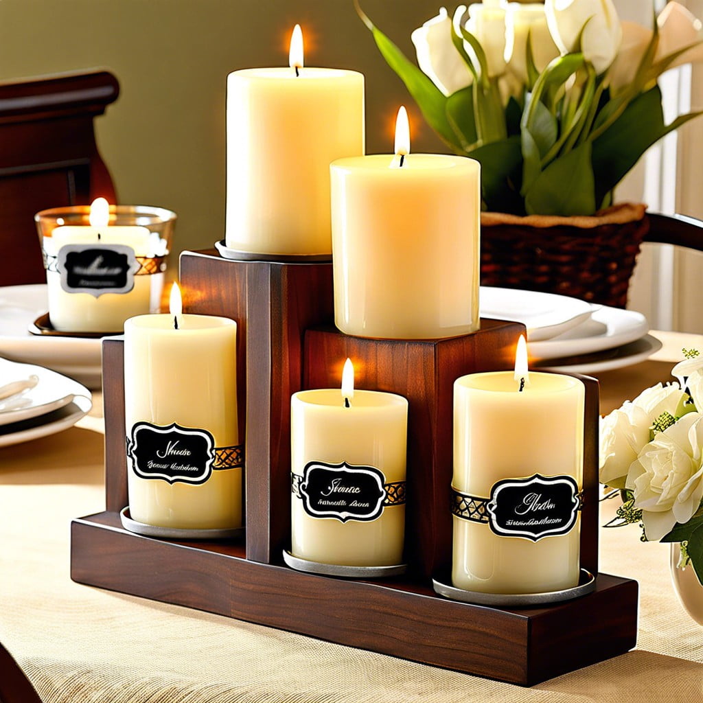 personalized candle holders with family names