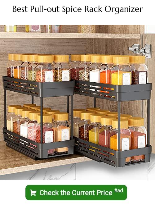 pull-out spice rack organizer