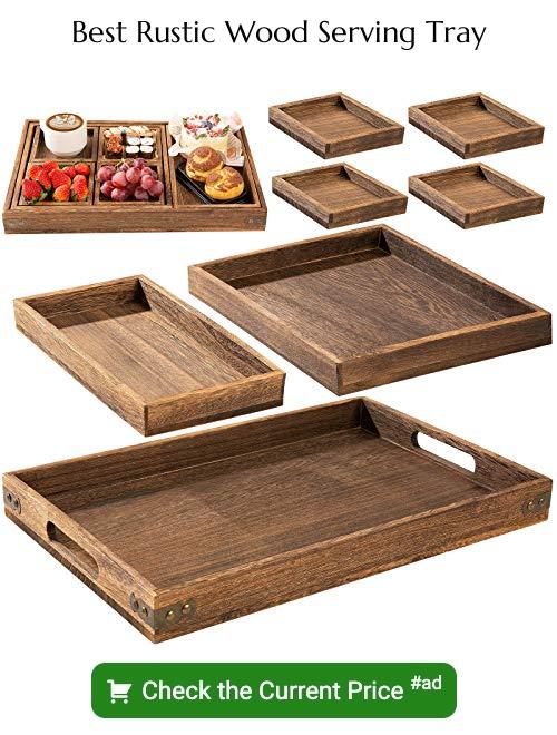 rustic wood serving tray