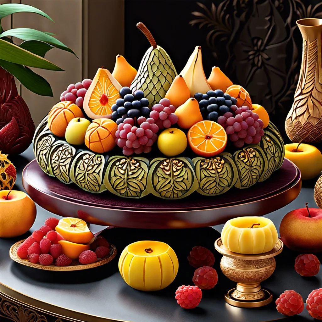 seasonal fruit carvings