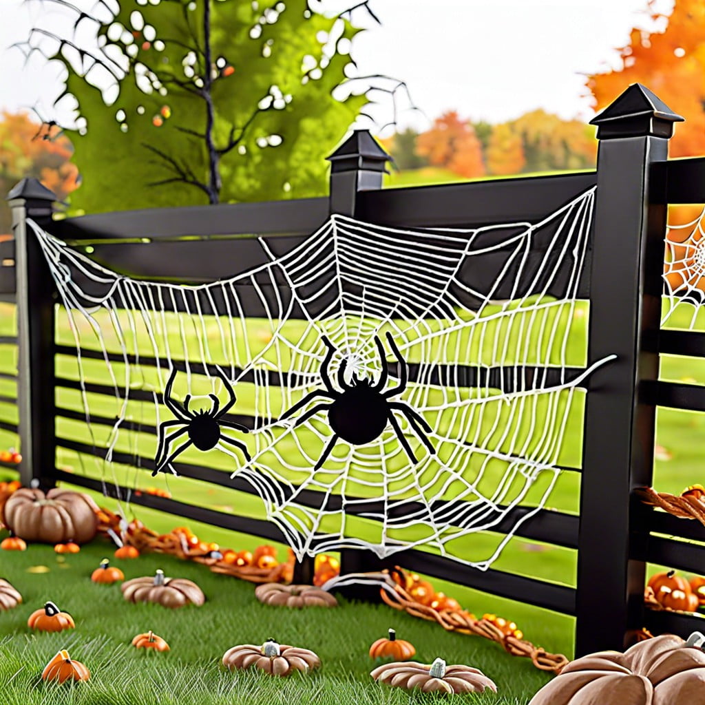 spider web fence wrap