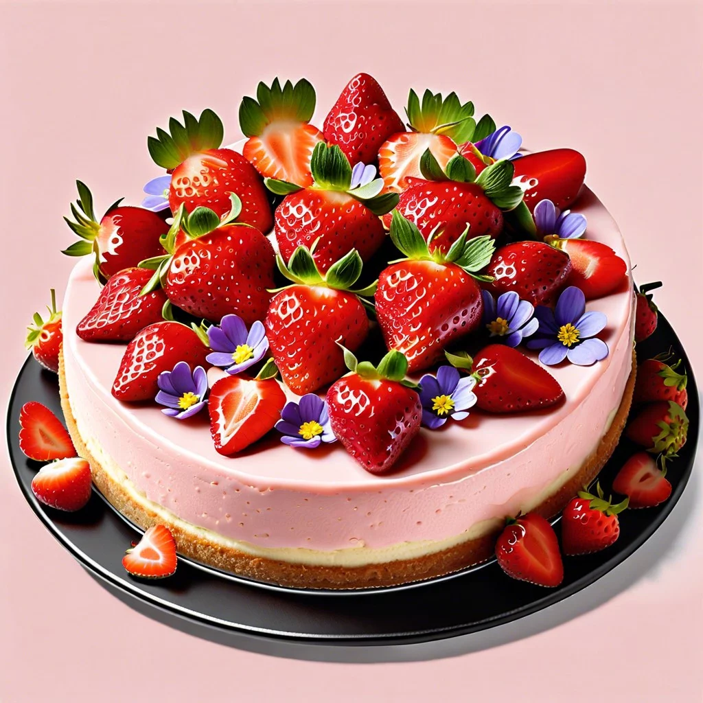 strawberry and edible flower arrangement